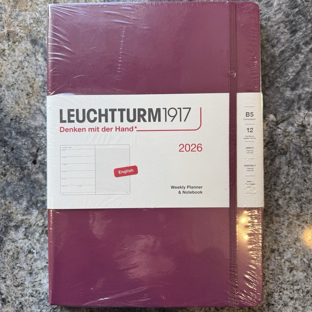 LEUCHTTURM1917 - Weekly Planner & Notebook 2026, Hardcover, Medium (A5), Ruled